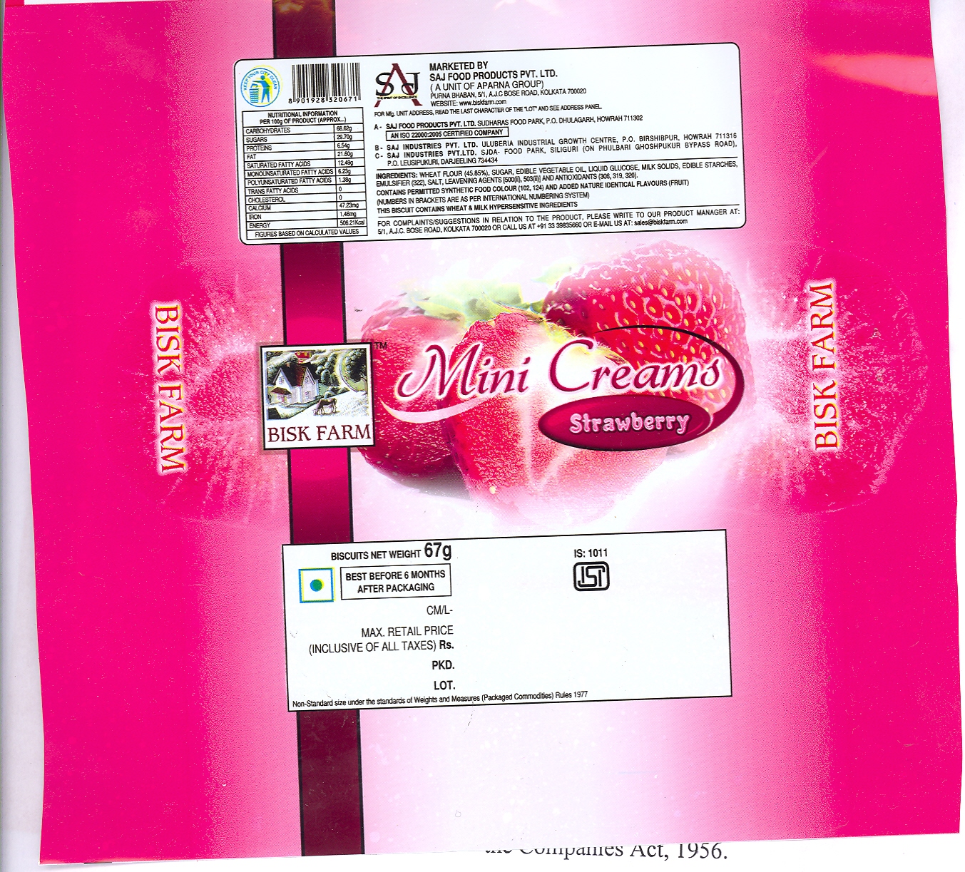 Bisk Farm Mini Creams Device mark 1870039 Trademark