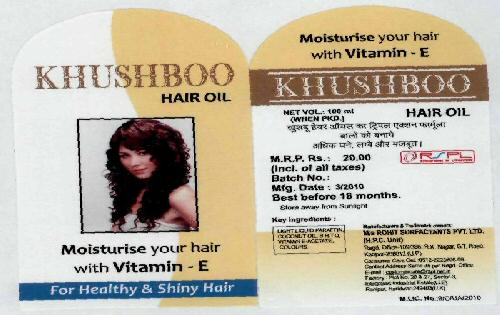 Khushboo Hair Oil Device mark 1952479 Trademark