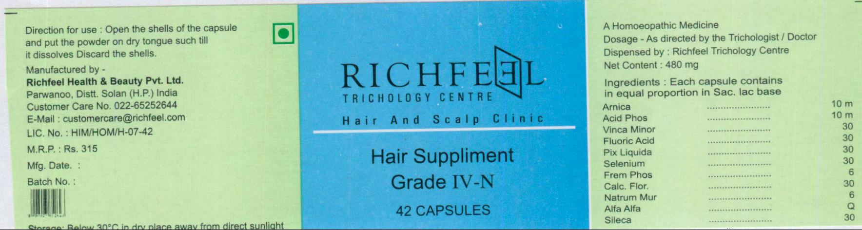 Richfeel Trichology Centre Hair And Scaip Clinic Device mark 1984836 Trademark