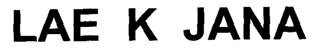 Lae K Jana Device mark 1955205 Trademark