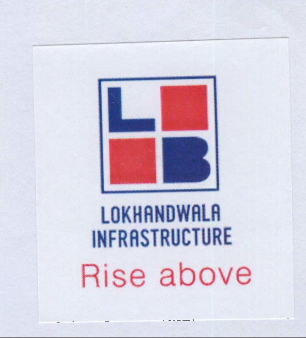 Lokhandwala Infrastructure Rise Above With Lb Logo Device mark 2034478 Trademark