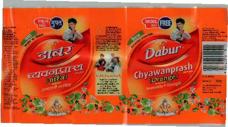 Dabur Chyawanprash (orange) (label) Device mark 2048473 Trademark