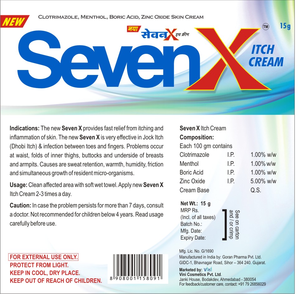 Seven X Label Device mark 2033243 Trademark