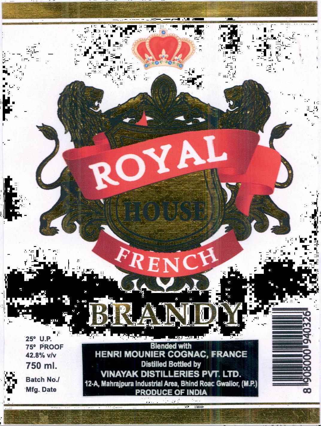 Royal House French Brandy Device mark 2101456 Trademark