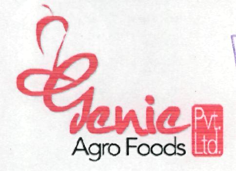 Genie Agro Foods (label) Device mark 2133598 Trademark