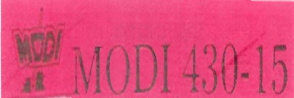 Modi 430-15 (label) Device mark 2234139 Trademark