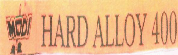 Hard Alloy 400(label) Device mark 2234148 Trademark