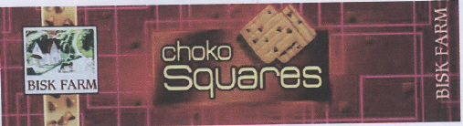 "bisk Farm" Choko Squares (device) Device mark 2202148 Trademark