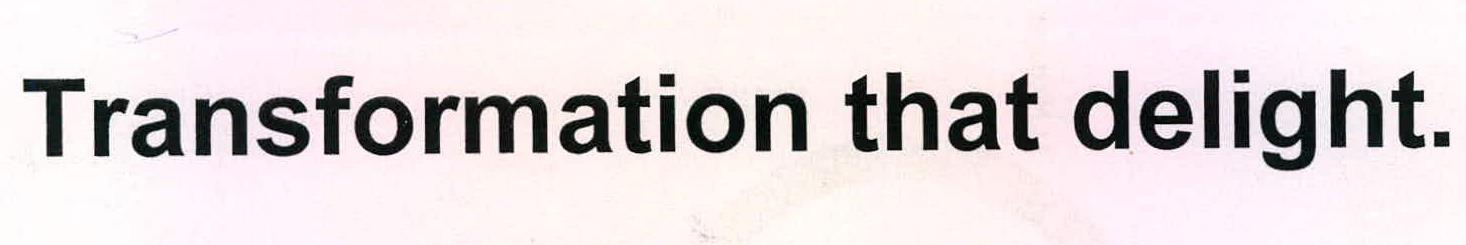 Transformation That Delight. Device mark 2227688 Trademark
