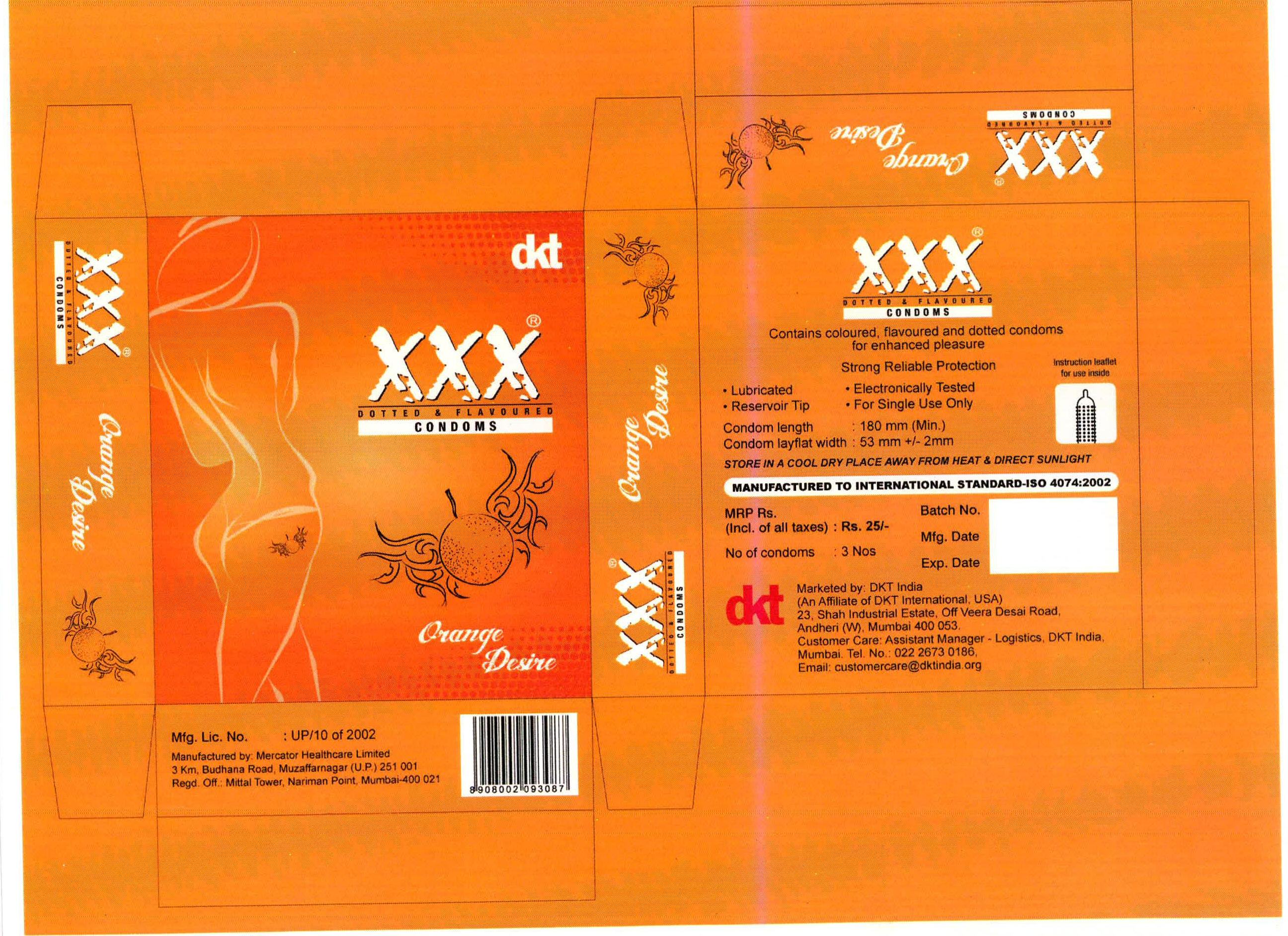 Dkt Xxx Condoms Device mark 2213417 Trademark