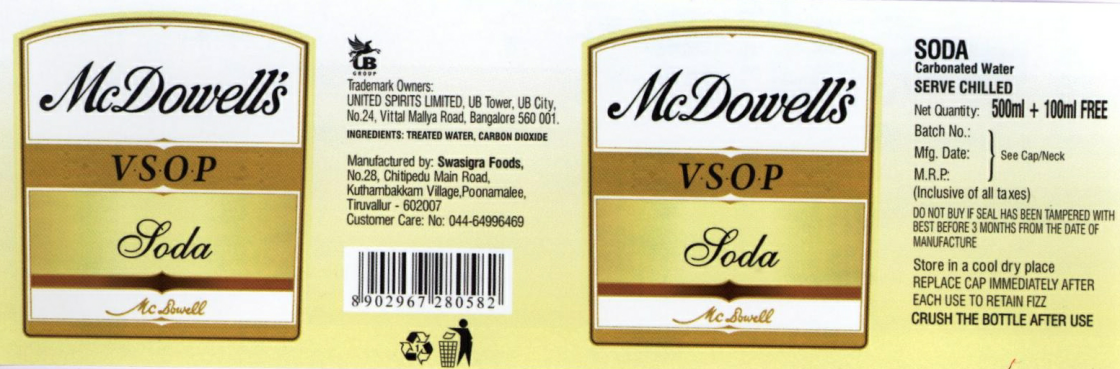 Mc Dowells V.s.o.p Soda Device mark 2259052 Trademark
