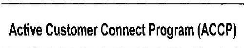 Active Customer Connent Program (accp) Device mark 1974529 Trademark