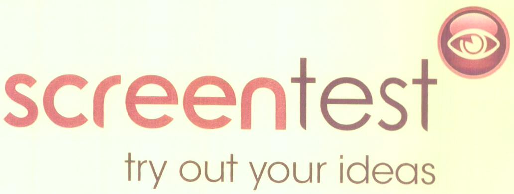 Screentest Try Out Your Ideas (label) Device mark 1623806 Trademark