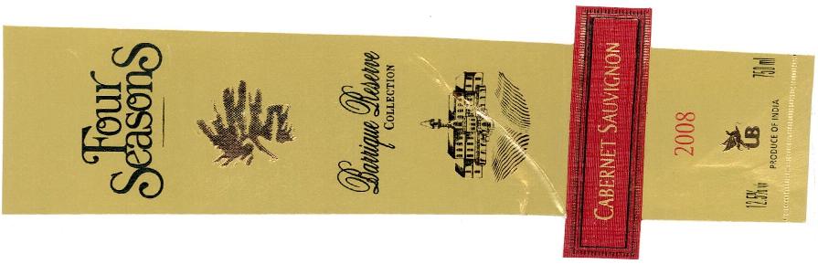 Four Seasons Barrique Reserve Collection Cabernet Sauvignon Device mark 2058652 Trademark