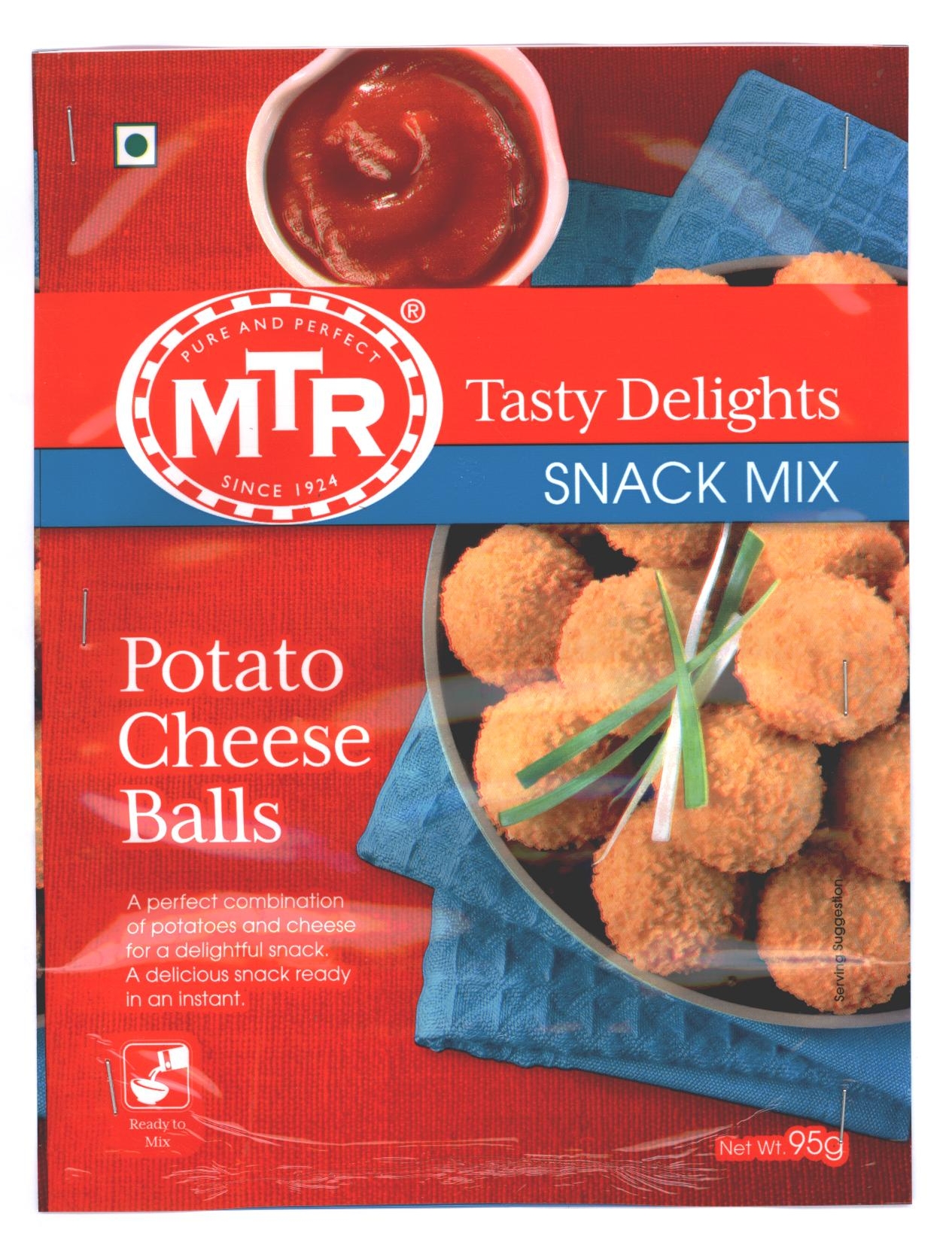 Mtr Tasty Delights Snack Mix Potato Cheese Balls Device mark 2321115 Trademark