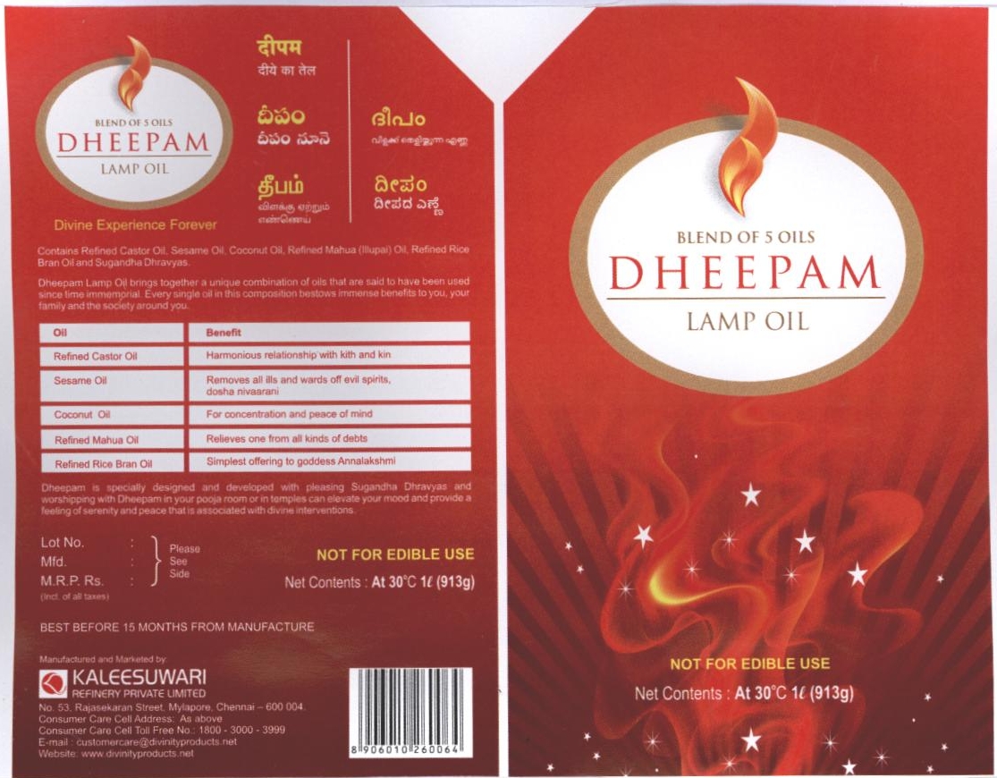 Dheepam Lamp Oil Device mark 2183617 Trademark