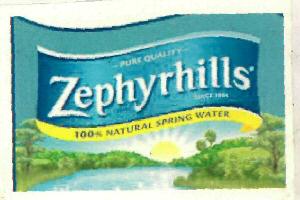 Zephyrhills (label) Device mark 2626169 Trademark