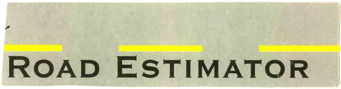Road Estimator Device mark 2639227 Trademark