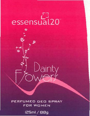 Essensual 20 Dainty Fowers (label) Device mark 2230956 Trademark
