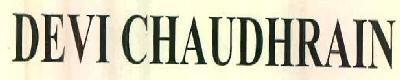 Devi Chaudhrain Device mark 2689200 Trademark