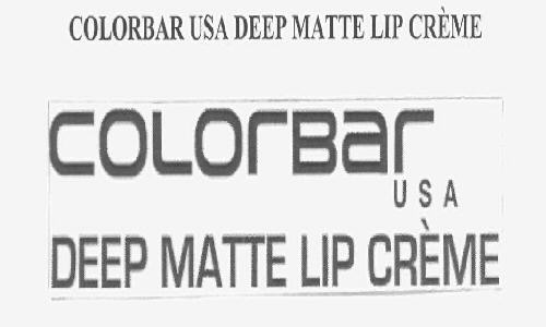 Colorbar Usa Deep Matte Lip Creme (label) Device mark 2780739 Trademark