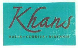 Khans Rolls.curries.biryanis Device mark 2813127 Trademark