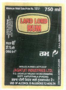 Land Lord Rum (label) Device mark 2651302 Trademark