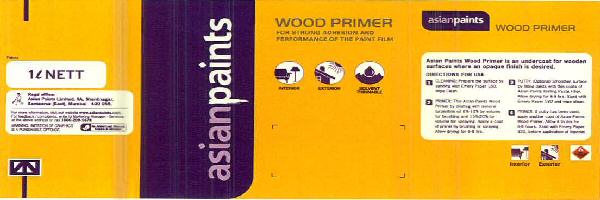 Asian Paints Wood Primer Device mark 2822076 Trademark