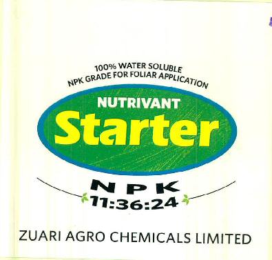Nutrivant Starter Zuari Agro Chemicals Limited Device mark 2876502 Trademark