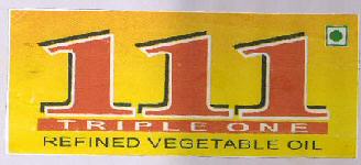 111 Triple One Refined Vegetable Oil Device mark 2851804 Trademark