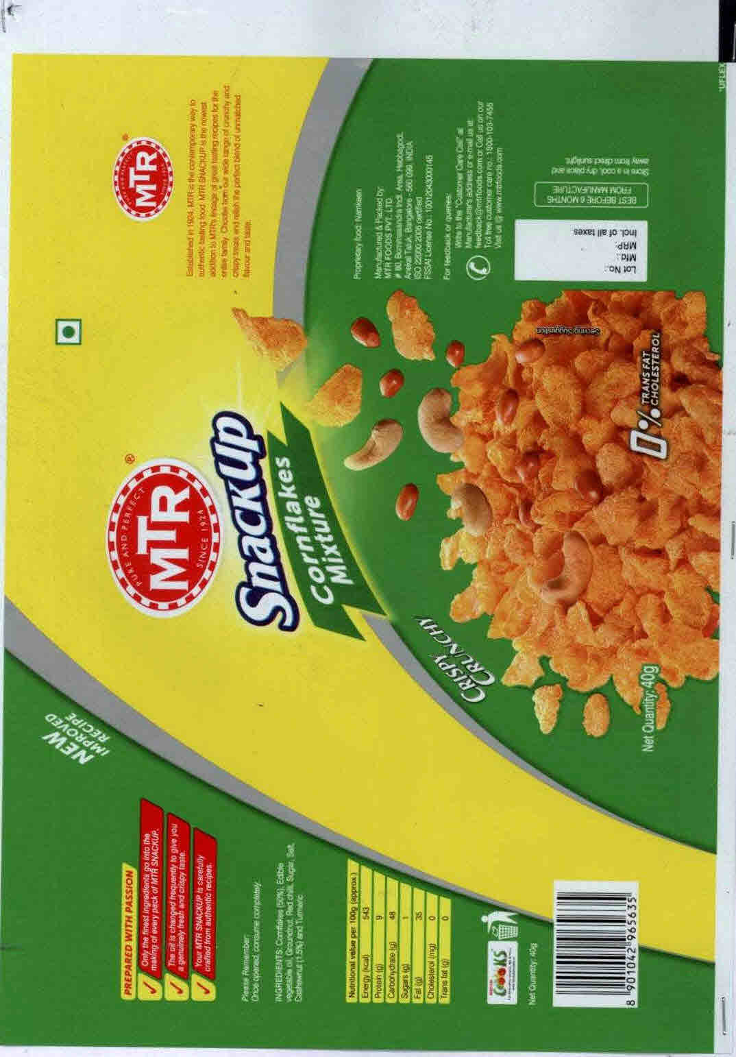 Mtr Snackup Cornflakes Mixture Device mark 2712355 Trademark