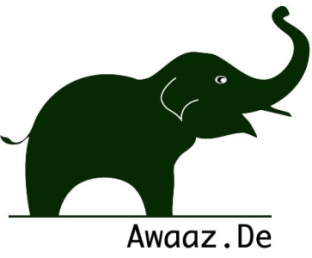 Awaaz . De With Device Of Elephant Device mark 2380087 Trademark