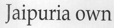 Jaipuria Own Device mark 2966926 Trademark