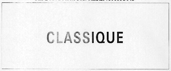 Classique Device mark 3116064 Trademark