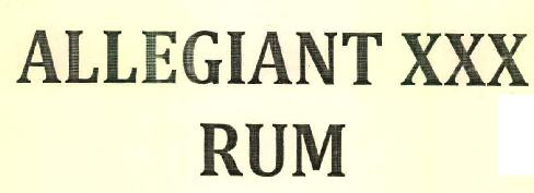 Allegiant Xxx Rum Device mark 3100645 Trademark