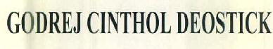 Godrej Cinthol Deostick Device mark 3123943 Trademark