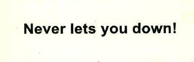 Never Lets You Down! Device mark 2519613 Trademark