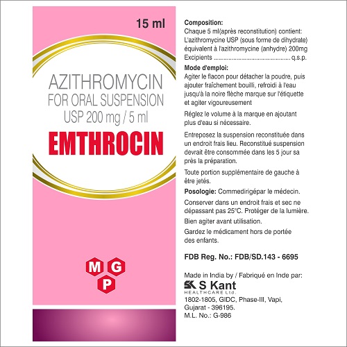 Emthrocin Device mark 3271555 Trademark
