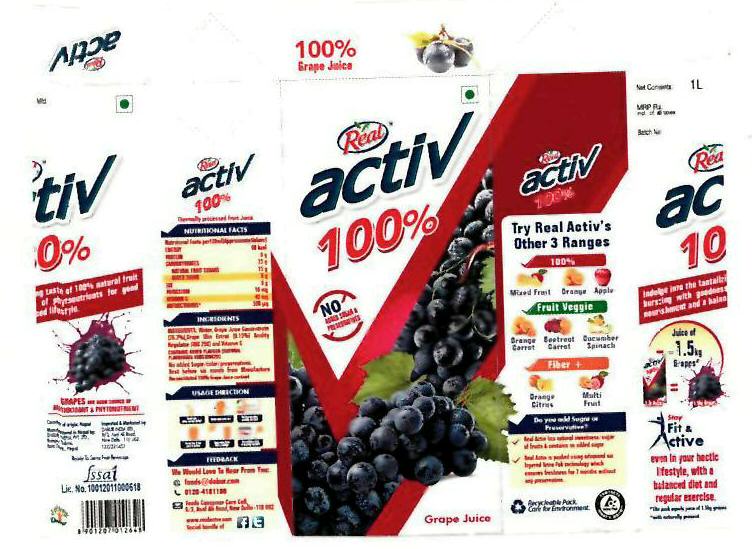 Real Activ100% (lable) Device mark 3200768 Trademark