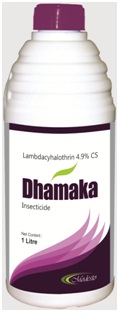 Dhamaka (lambdacyhalothrin 4.9% Cs) Device mark 3224369 Trademark