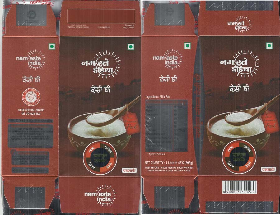 Namaste India Desi Ghee Device mark 3287627 Trademark