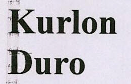 Kurlon Duro Device mark 3255539 Trademark