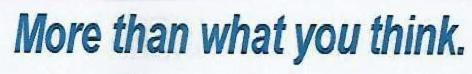 More Than What You Think. Device mark 3270905 Trademark