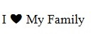 I Love My Family (logo And Device) Device mark 3272158 Trademark