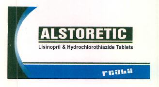 Alstoretic Lisinopril & Hydrochlorothiazide Tablets Device mark 3305757 Trademark
