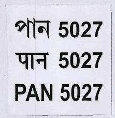Pan 5027 (label) Device mark 3342050 Trademark