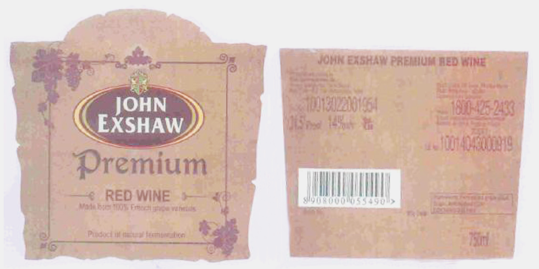 John Exshaw Red Wine Device mark 3062171 Trademark