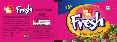 Full Time Fresh Mouth-e-freshner Device mark 3329394 Trademark
