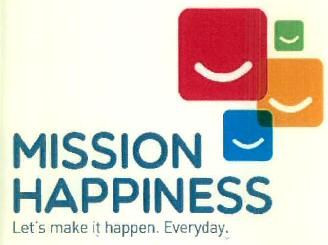 Mission Happiness Let's Make It Happen. Everyday. Device mark 3070006 Trademark