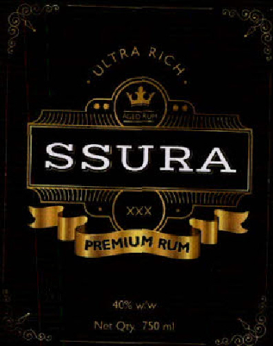 Ultra Rich Aged Rum Ssura Xxx Premium Rum Device mark 3365873 Trademark